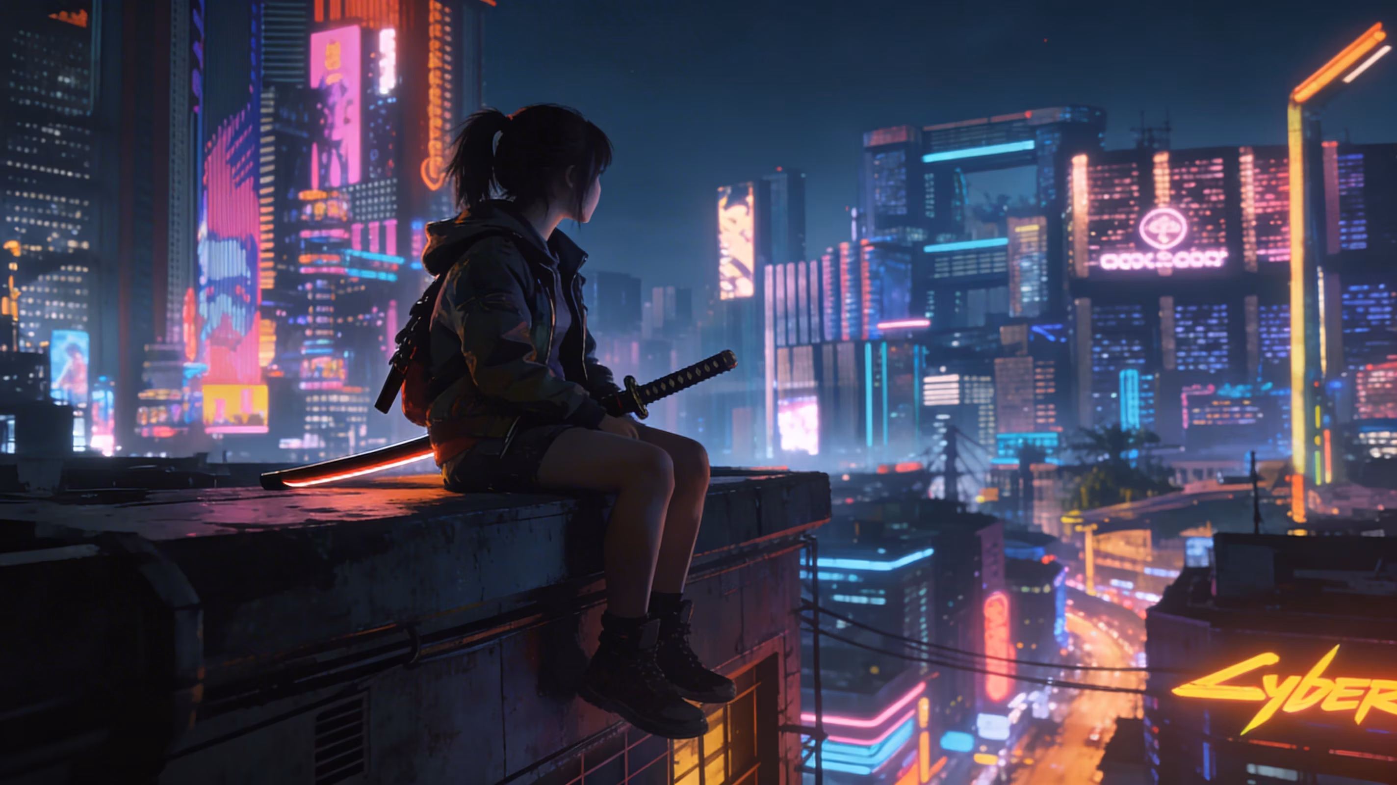 Above the Neon — Cyberpunk story cover